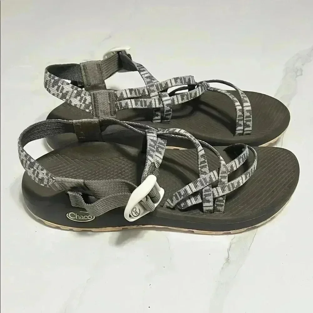 Chaco Gray Strappy Sandals